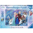Puzzle - Glitter Jigsaw - Frozen - Glittering Snow, 100 Pieces - 1 item