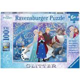 Puzzle - Glitter Jigsaw - Frozen - Glittering Snow, 100 Pieces