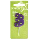 Amscan Dots & Stripes Number Candle 3