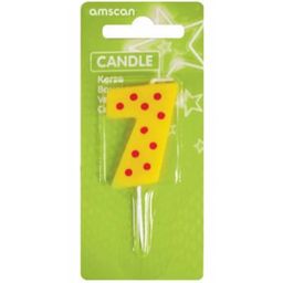 Amscan Dots & Stripes Number Candle 7