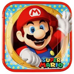 Piatti Monouso - Super Mario, 8 pz, Grandi