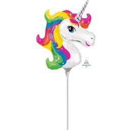 Amscan Mini balon iz folije Rainbow Unicorn
