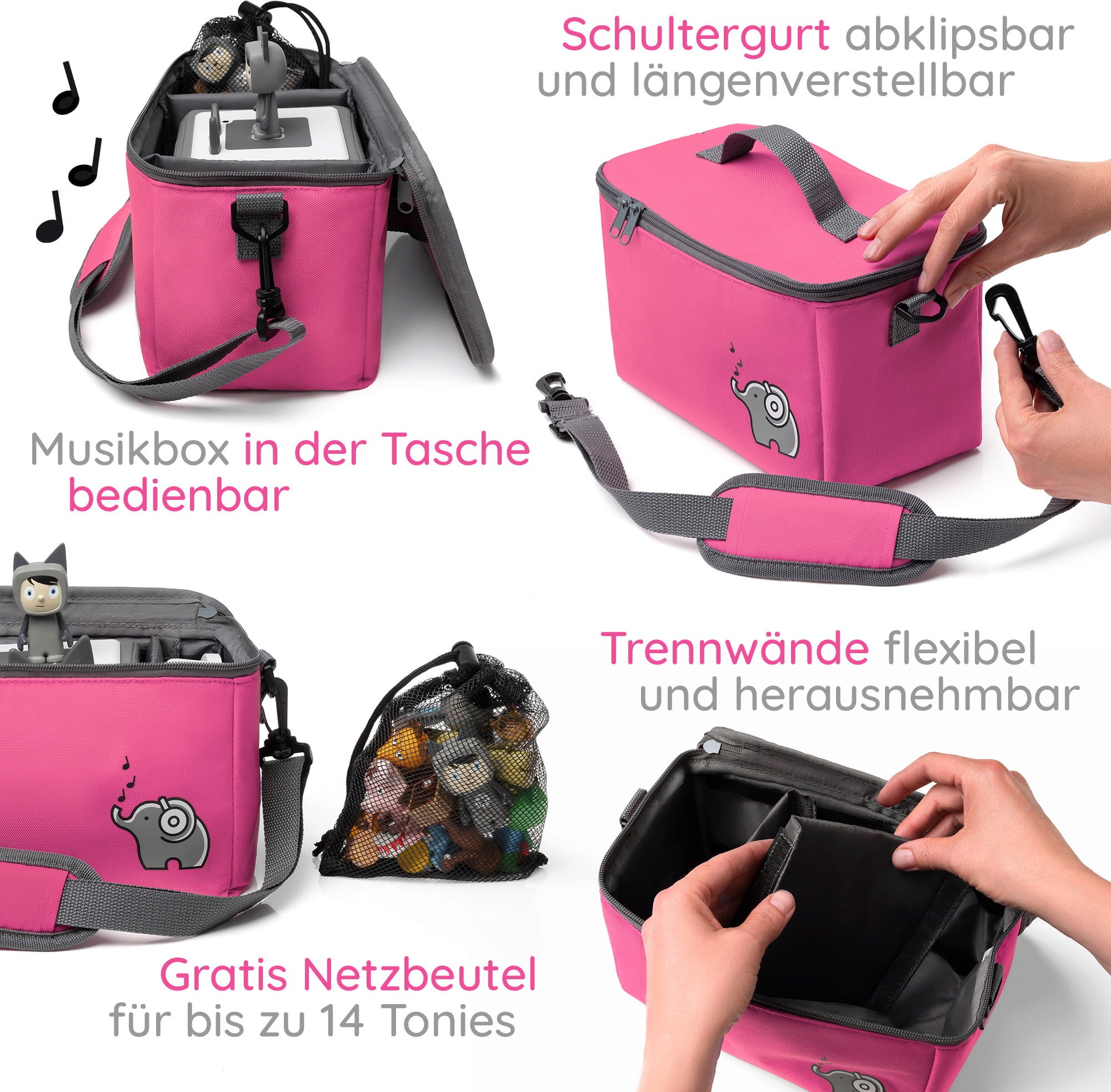 Musikbox-Taschen für Toniebox - Sonderedition Einhorn