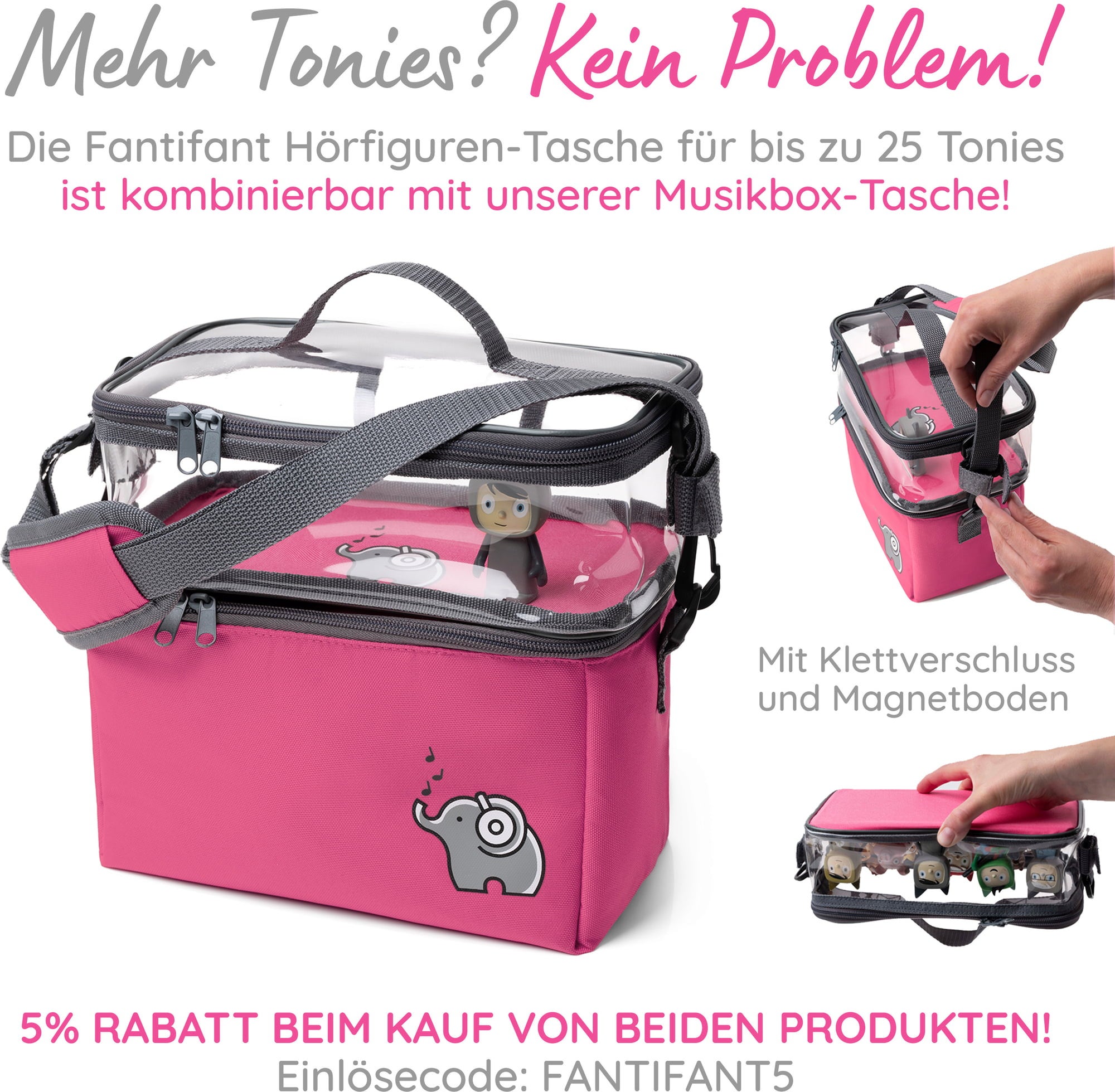 Musikbox-Taschen für Toniebox - Sonderedition Einhorn