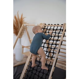 Klappbares Indoor-Klettergerüst Zebra Basis inkl. Matte - Black Edition