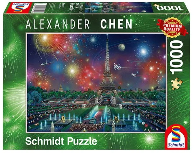 Puzzle - Alexander Chen, Feuerwerk am Eifelturm, 1000 Teile