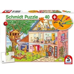 Puzzle - Die fleißigen Handwerker, 40 Teile, + Werkzeug aus Kunststoff