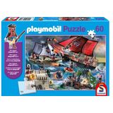 Puzzle - Playmobil - Piraten, 60 Teile inkl. Playmobil-Figur