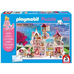 Pussel - Playmobil - Prinsessslott, 100 bitar inkl. Playmobilfigur