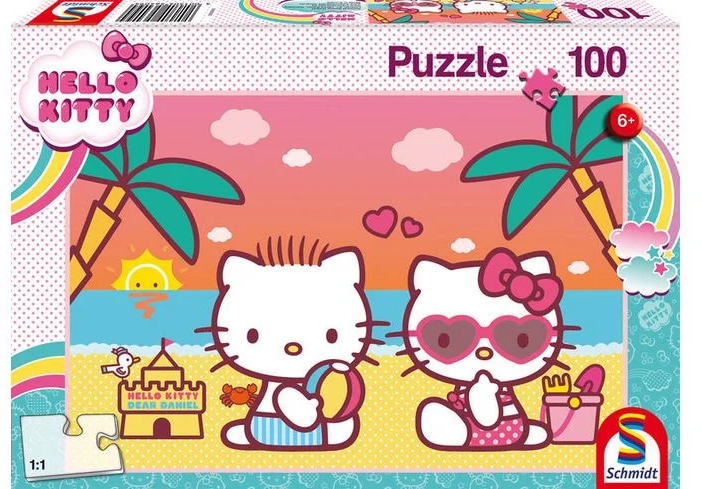 Puzzle - Hello Kitty - Badespaß mit Kitty, 100 Teile