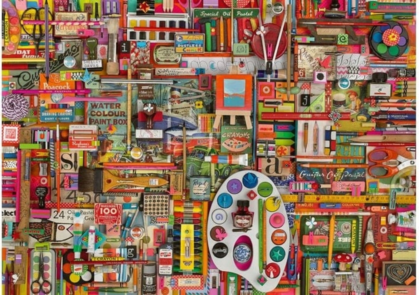 Puzzle - Shelley Davies - Vintage Künstlermaterialien, 1000 Teile