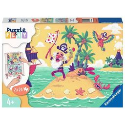Puzzle & Play - Piraten auf Schatzjagd - 2x24 Teile
