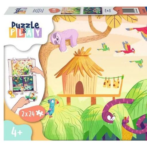 Puzzle & Play - Dschungelabenteuer - 2x24 Teile