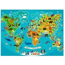 Puzzle - Tierische Weltkarte, 150 XXL-Teile