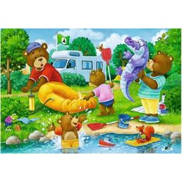 Puzzle - Familjen Björn åker på Camping - 2x24 bitar