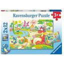 Ravensburger Puzzle - Favorit Dinos- 2x12 bitar