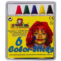 Eulenspiegel Colourful Make-up Sticks, 6 pieces
