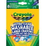 Crayola Ultra-Clean - Tvättbara Vaxkritor, 8 st
