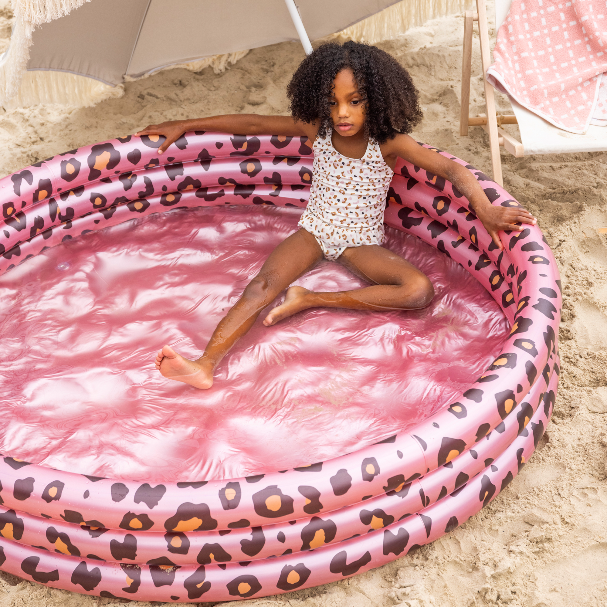 Swimming Pool Rose Gold Leopard - 1 st.