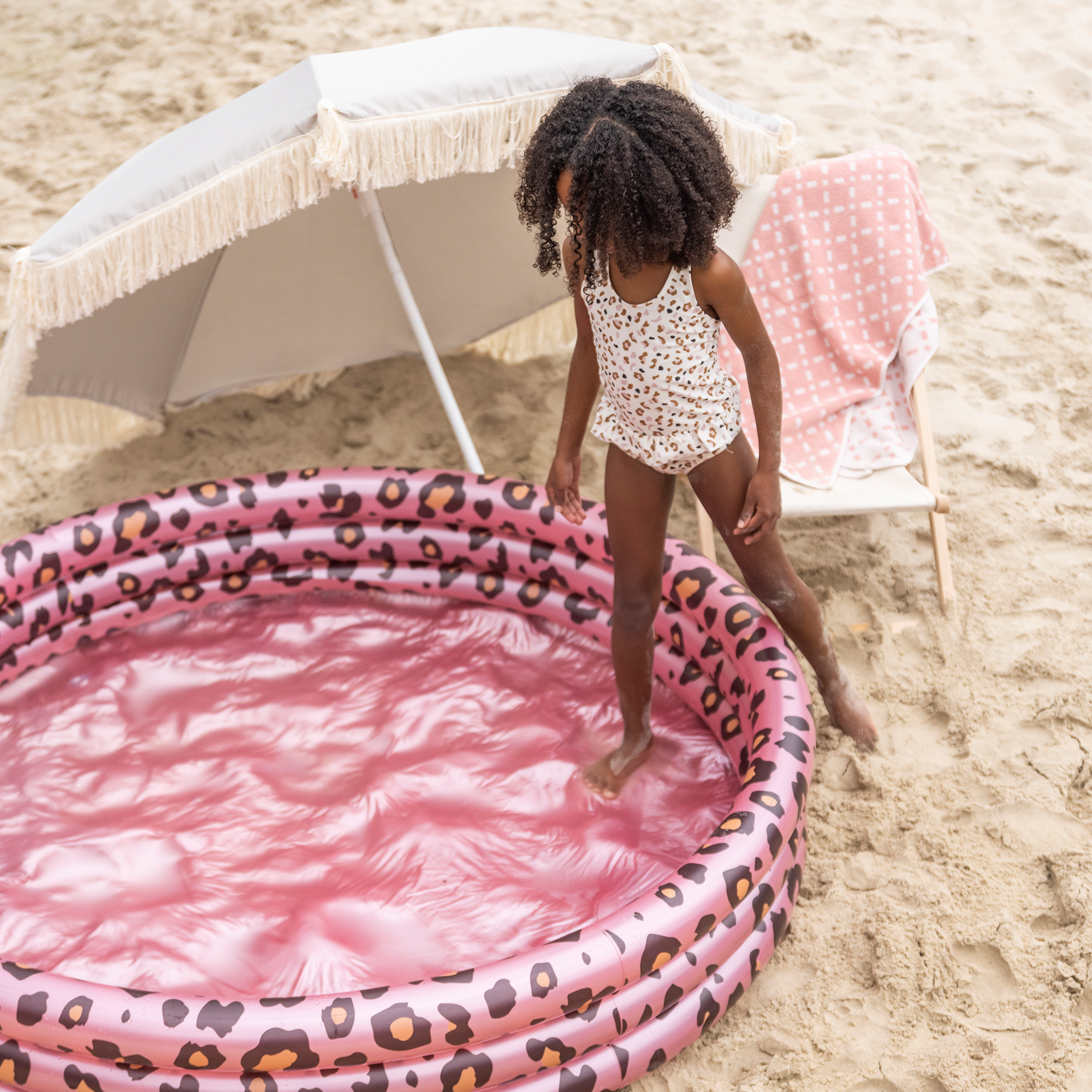 Swimming Pool Rose Gold Leopard - 1 st.