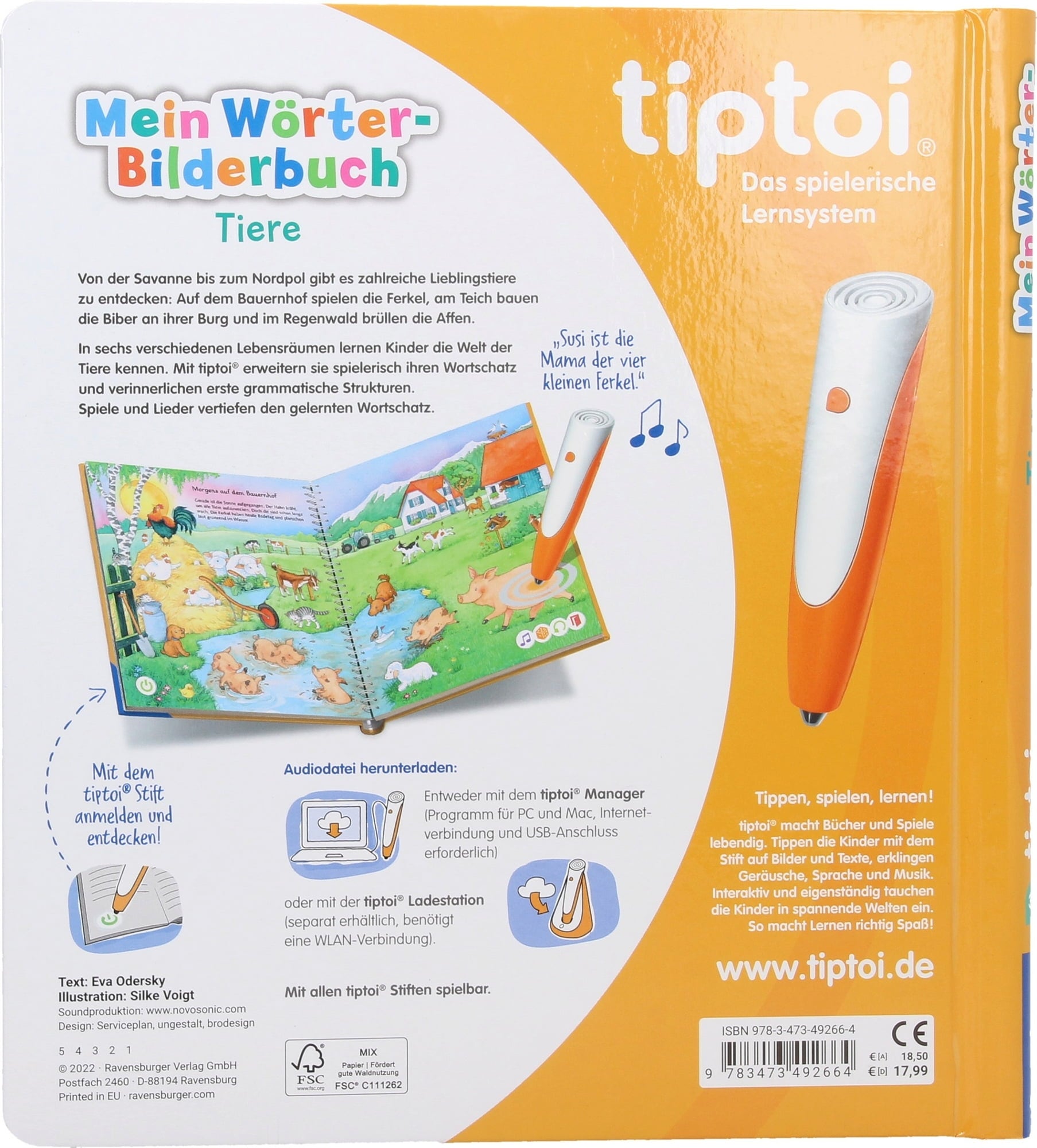 Ravensburger tiptoi - Mein Wörter-Bilderbuch - Tiere - 1 Stk