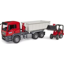 MAN TGS Truck w Roll-off Container and Schäffer Yard Loader 2630