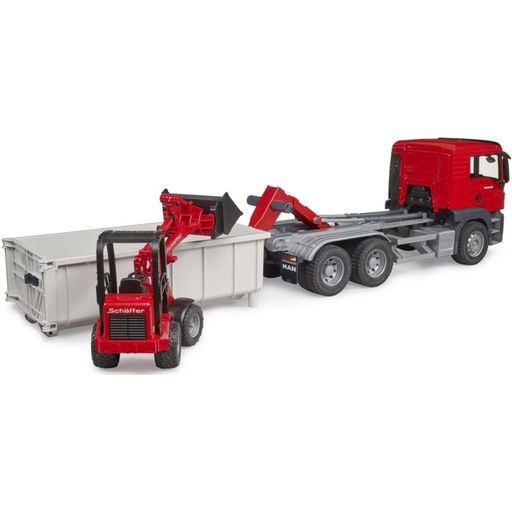 Camion MAN TGS con Container Scarrabile e Pala Caricatrice Schäffer