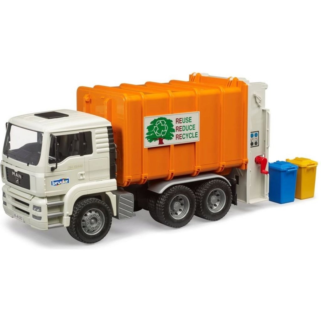 Bruder MAN TGA Read Loading Garbage Truck Playpolis UK