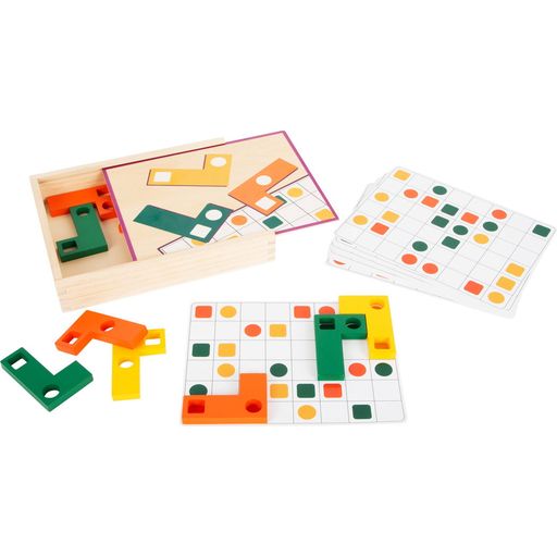 Educational Game - Wooden Puzzle With Geometric Shapes