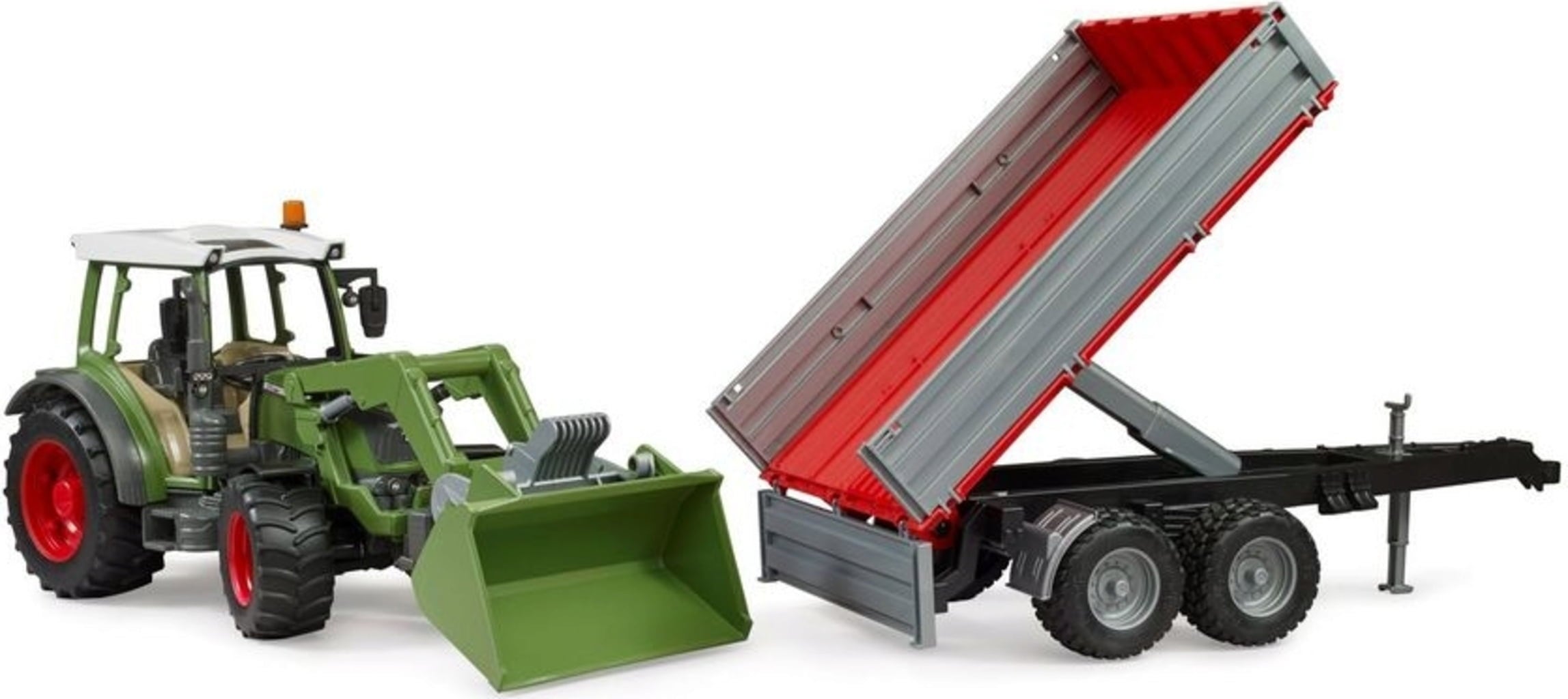 Fendt Vario 211 con Caricatore Frontale e Rimorchio Ribaltabile