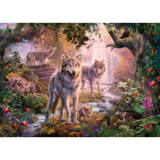 Puzzle - Wolfsfamilie im Sommer, 1000 Teile - 1 Stk