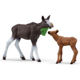 Schleich 42603 - Wild Life - Moose Cow with Calf