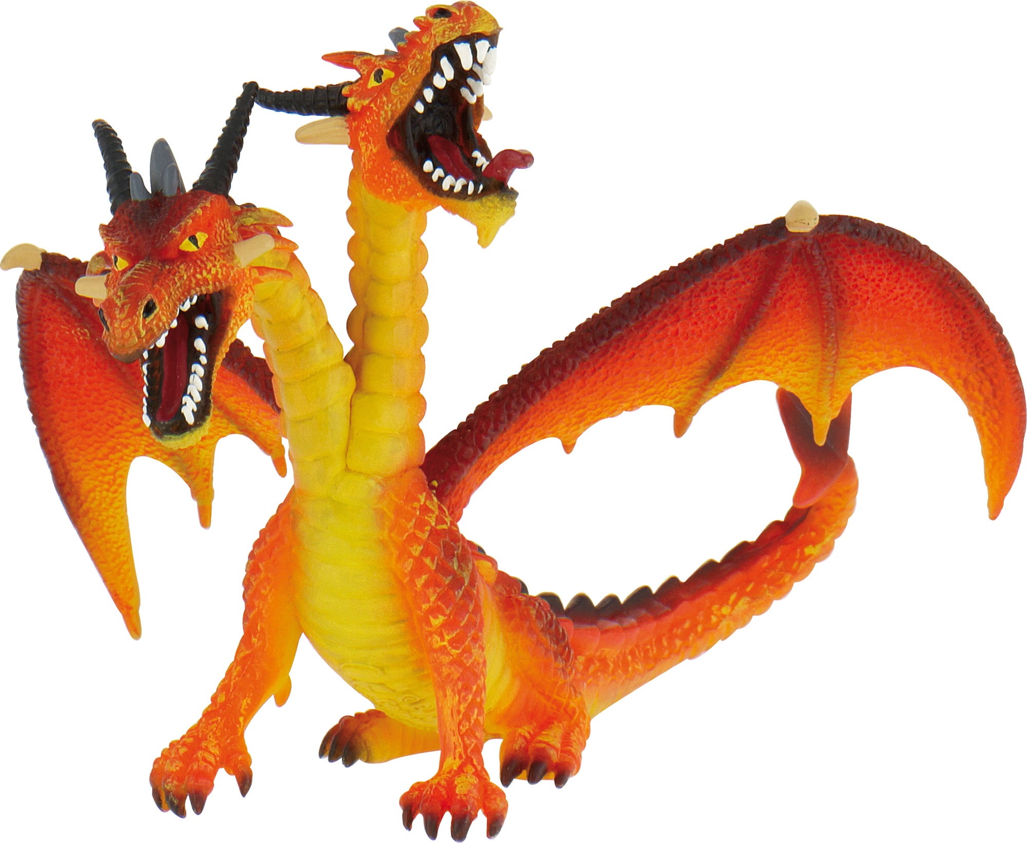 Bullyland Zauberwald - Drache mit 2 Köpfen, orange