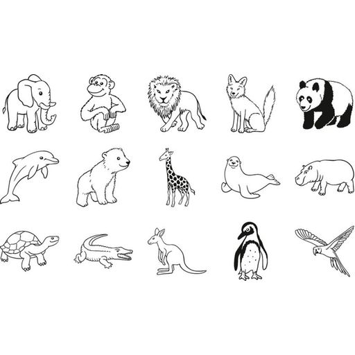 HEYDA Zoo Animals Stamp Set