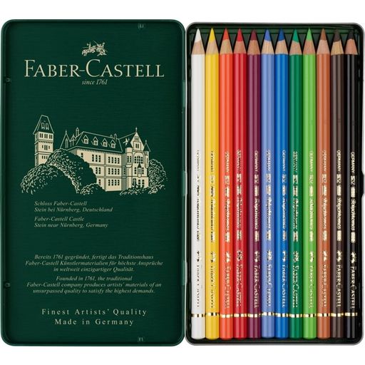 Faber-Castell Polychromos Coloured Pencils, 12 Pcs.