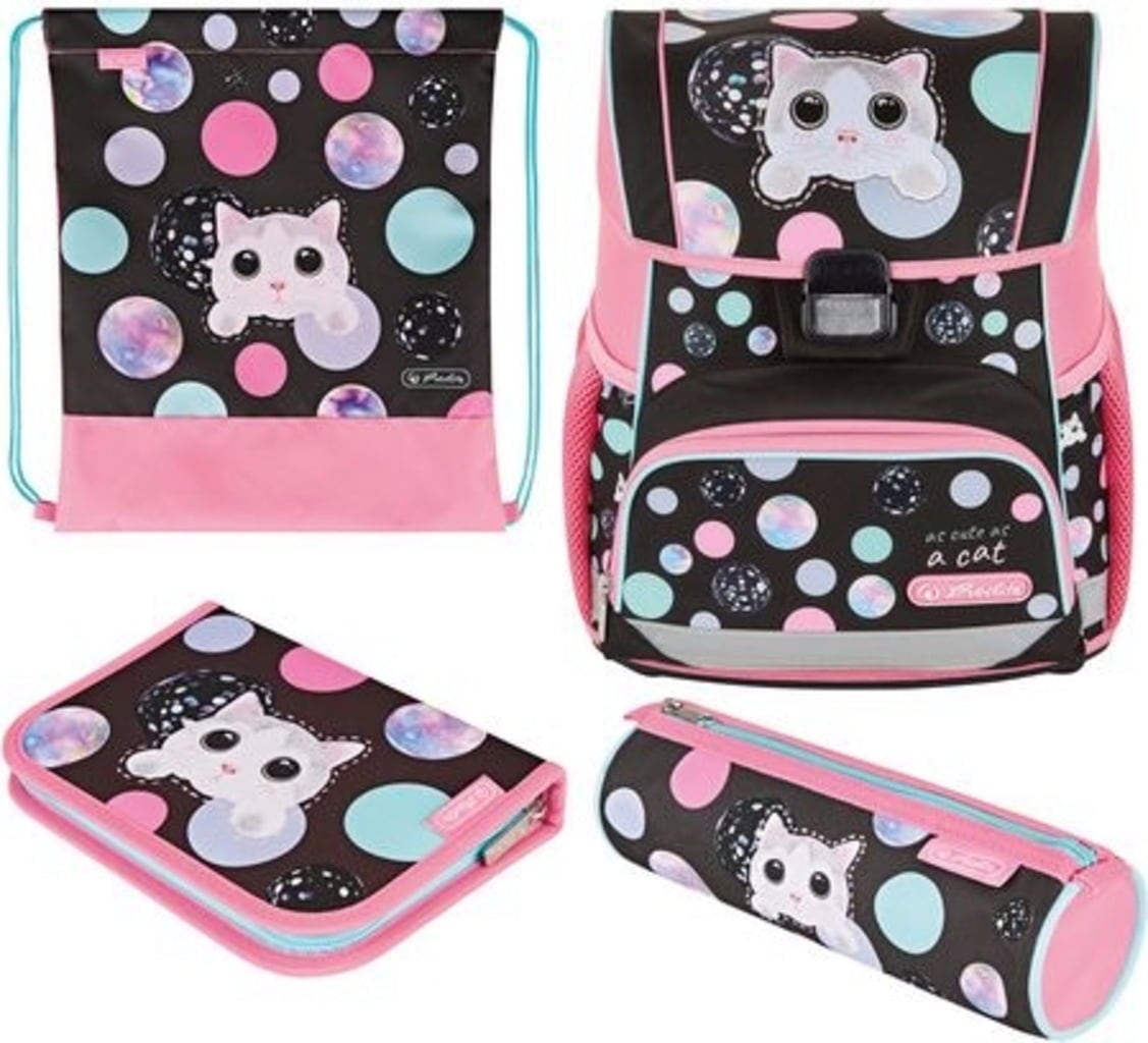 herlitz Skolväska Set Loop Plus Cute Cat