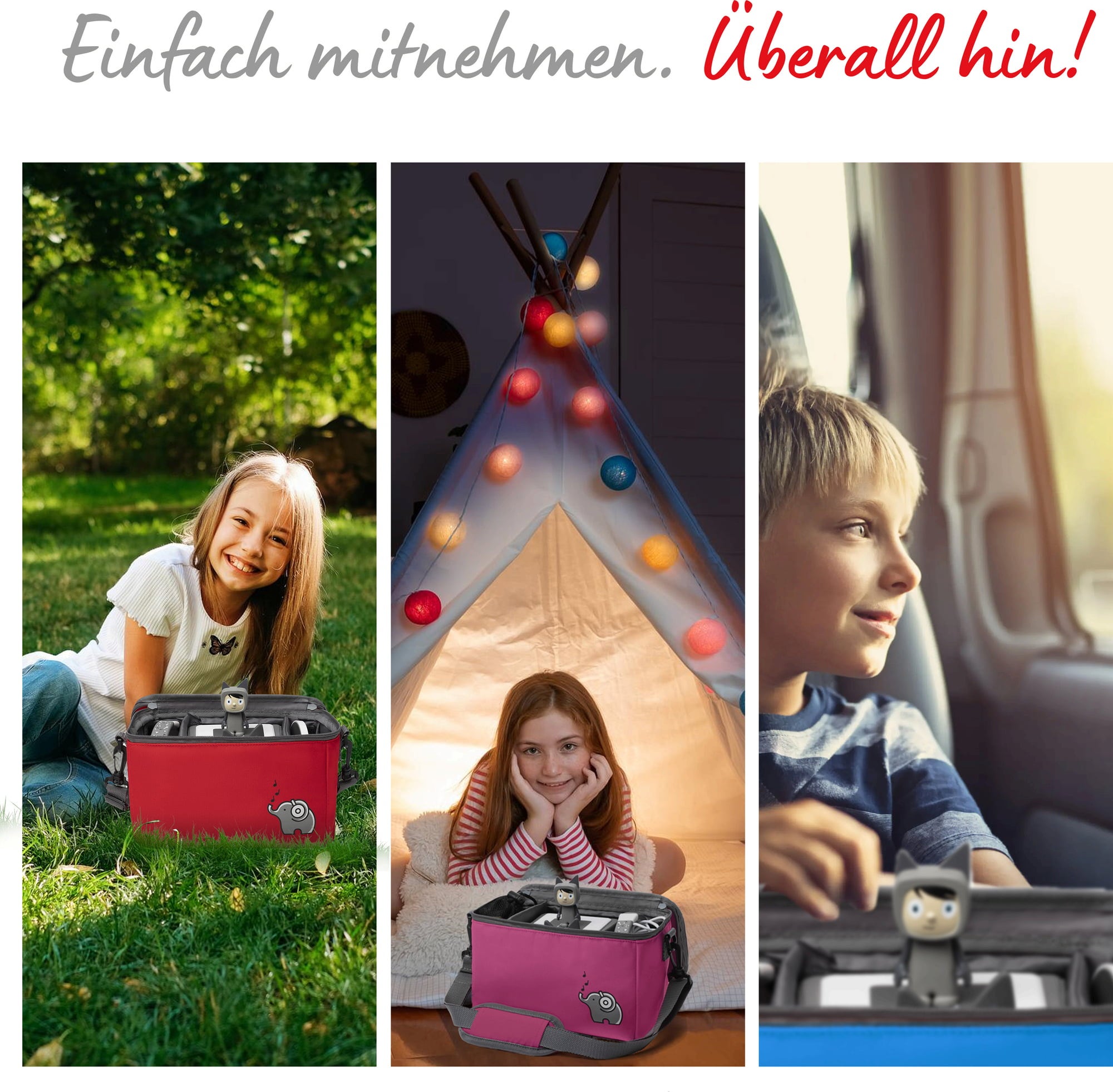 fantifant Musikbox-Taschen für Toniebox - haiblau