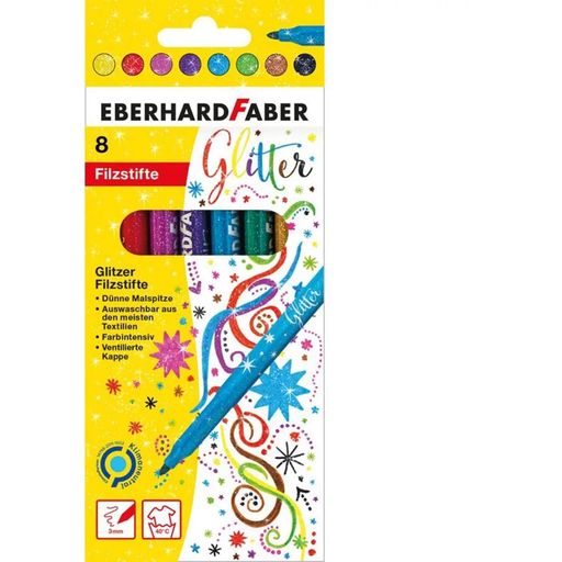 Eberhard Faber Flomastri z bleščicami, 8 kosov