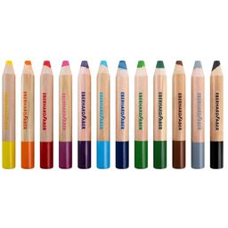 Mini Maxi 3in1 Jumbo Coloured Pencils, 12 pieces