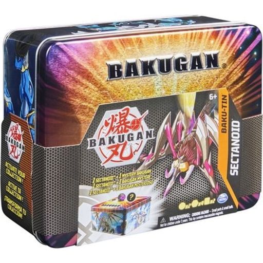 Bakugan - Baku-Tin featuring exclusive Darkus Sectanoid Bakugan