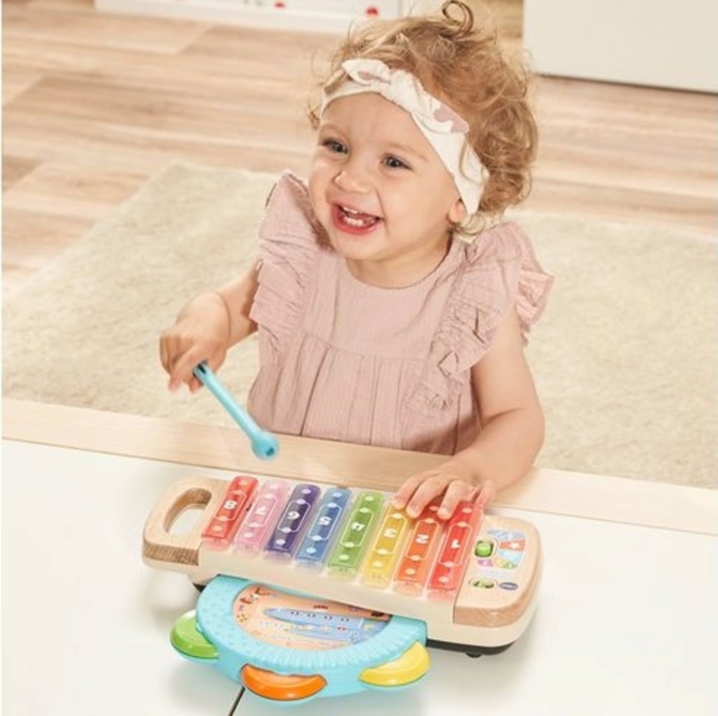 Baby - Interaktives Holz-Xylofon mit Tamburin