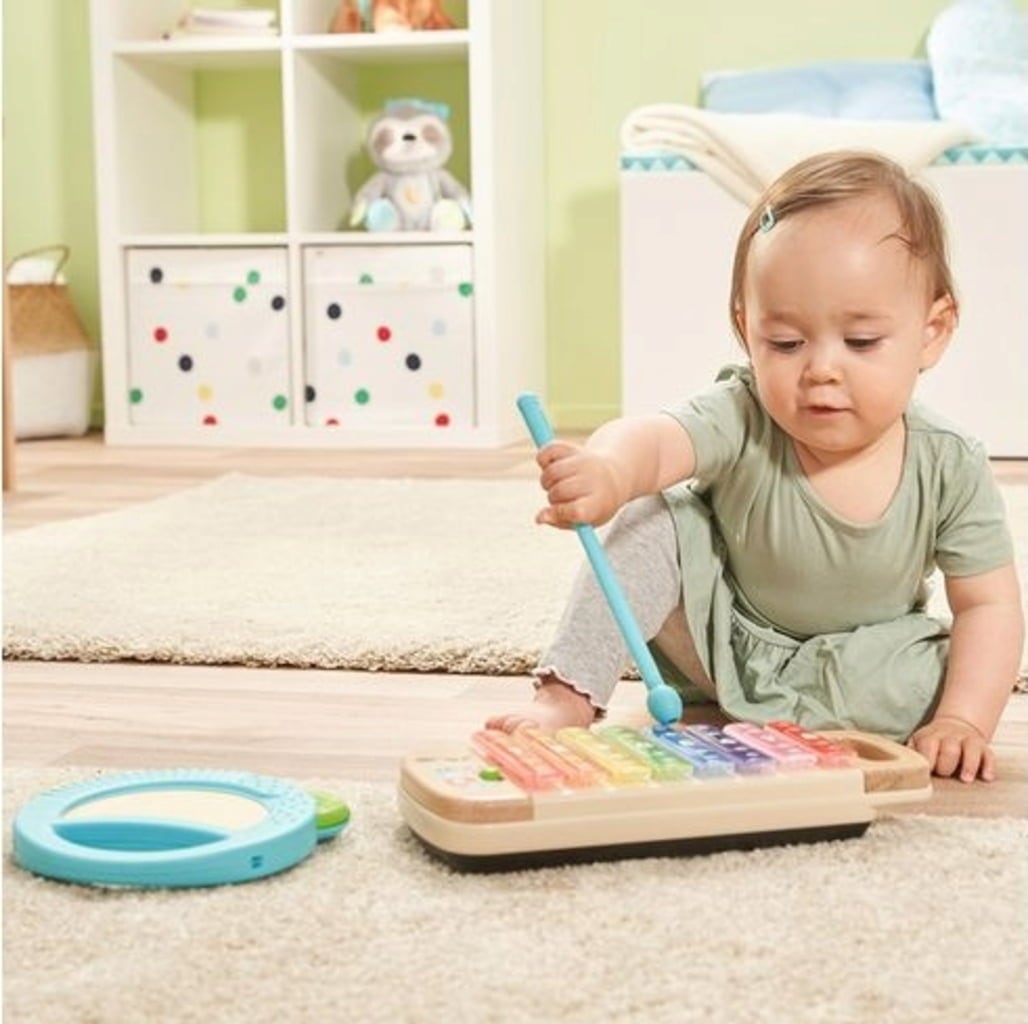 Baby - Interaktives Holz-Xylofon mit Tamburin