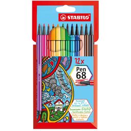 Stabilo Pen 68 Premium-Filzstife, 12er