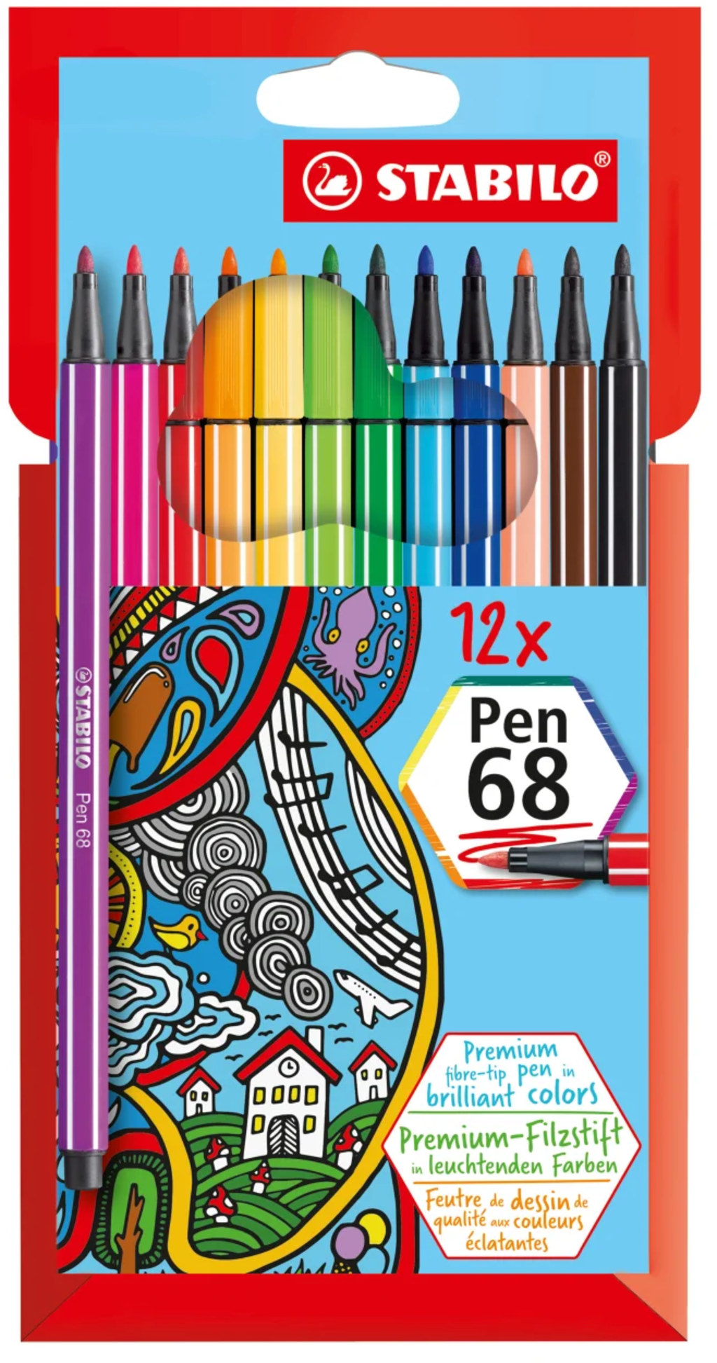 Stabilo Pen 68, Astuccio da 12