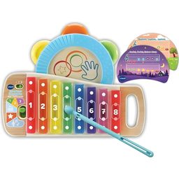 Baby - interaktivni lesen ksilofon s tamburinom (V NEMŠČINI) - 1 k.