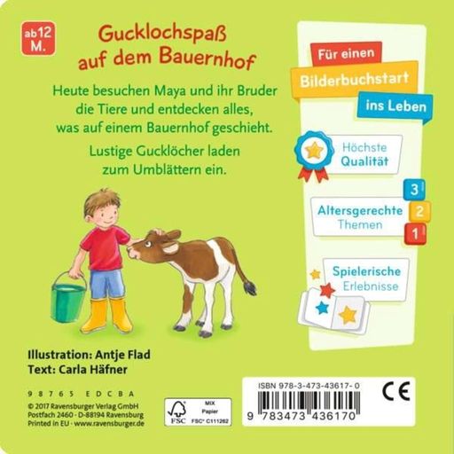 Ravensburger Mein Bauernhof Gucklochbuch (IN TEDESCO) - 1 pz.