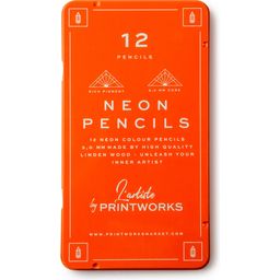 Printworks 12 Coloured Pencils - Neon - 1 set