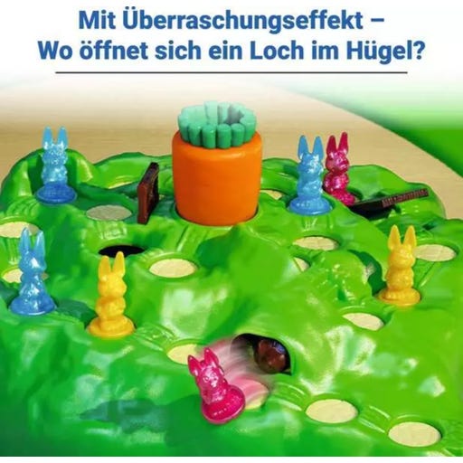 Ravensburger Lotti Karotti board game for children and adults, 2-4 players, from 4 years, including Lotti Karotti Quartet card game, exclusive to