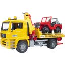 Bruder MAN TGA Tow Truck with Off-Road Vehicle