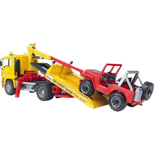 Bruder MAN TGA Tow Truck with Off-Road Vehicle